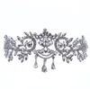 Nya silver flexibla kronor Hårtillbehör Rhinestone juveler Pretty Without Comb Tiara Hairband Silver Bling Bling Wedding Accessories