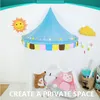 H￤ngande s￤ng Canopy Kid Infant Boys Girls Princess Canopy Bed Valance Spela T￤lt Valance Baby Bed Round Kid's Room Decoration Tents 4 F￤rger