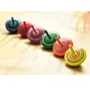 Multicolor Children Wood Toy Mini Wooden Spinning Top Desktop Ręka Spinner Uczenie się Nowość Edukacyjna Prezent dla dzieci 5730358