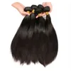 10a grade indien de cheveux humains raides cheveux vierges paquets de couleur naturelle 3 paquets avec 4