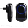 Smatrul waterdichte draadloze deurbel EU-stekker Home Draadloze deurbel Ring CHIME 200M Range 1 2 Knop 2 Ontvanger LED-licht Zwart