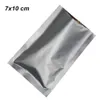 7x10 cm Argent Mylar Feuille Vide Heat Seal Sac D'emballage De Stockage De La Nourriture Pour Café Thé Poudre Feuille D'aluminium Pur Alimentaire Grade Vide Poche