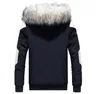 冬の厚いコート冬の3色の毛皮のフード付きスリムジャケットファッションパノール長袖の衣装送料無料冬コート