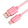 1m 2m 3m braided fabric micro V8 5pin usb data charging cable for samsung for htc for Android phone