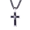 Herren Kreuz Anhänger Edelstahl Christian Jesus Kruzifix Charm Fahrradkette Halskette Für Frauen Punk Schmuck Geschenk