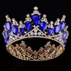 Luksusowy ślubny koron Surper Big Rhinestone Crystals Wedding Crowns Crystal Royal Crowns Hair Akcesoria Party Tiaras Baroque Chic 303p