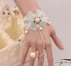 Hot style Lolita original new white lace pearl handmade bracelet with a finger chain is fashionable and elegant