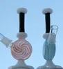 Cachimbo de água de três cores Mini bongo de vidro plataforma de petróleo dab cachimbo de fumo cachimbo de vidro tem tigela de cúpula de unha com junta de 14,4 mm