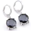 Luckyshine 10 Paar Großhandel Für Frauen Hochzeit Schmuck Baumeln Haken Ohrringe Mode Silber Farbe Vintage Schwarz CZ Ohrringe Heißer