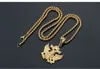 Nytt stålhänge halsband ryska dubbelhöjda örn uttalande halsband kedja guld hip hop mode smycken män kvinnor
