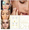 Rocooart Gold Gesicht Tattoo Sommersprossen Make-Up Gefälschte Tattoo Augen Flash Taty Körper Kunst Wasserdicht Temporäre Tattoo Aufkleber Party