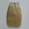 Extensions de cheveux de grade 8a Bande blonde 40pcs Extensions de cheveux de trame de peau droites Aucune odeur Invisible Seamless Remy Tape dans les extensions