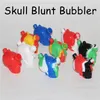 Skull Shape Silicone Travel Bongs Martian Skull Silicone Blunt Bunbbler Joint Fumer Bubble Small Water Pipes Small Pipes Han2412701