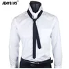 JEMYGINS Corbata original de 2 pulgadas Corbata negra lisa para traje Corbata delgada para hombres Corbata delgada Fiesta de negocios