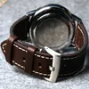 Handmade 18mm / 19mm / 20mm 21mm 22mm Black Brown Calf Leather Men Women Watch Strap, Retro General Watchbands