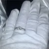 Vecalon Infinity Takı Gerçek SOILD 925 Ayar Gümüş Yüzük 5A Zirkon CZ Nişan Düğün Band Yüzükler Kadın Erkek Gelin