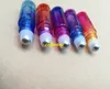 10pcs/lot 20*63mm Thick 5ML Gradient Color Glass Roll On Essential Oil Bottle Empty Steel Roller Ball Bottles C2202