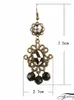 new hot Korean version of the vintage beauty of noble earring bronze gun black crystal earrings fashion classic exquisite elegance