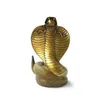 Tribal Nice Bronze Snake Cobra Figure Statue 6 "High Wide Garden Decoration Bronze