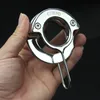 7 Sizes Cockrings Stainless Steel Scrotum Binding Device Metal Bondage Pendant Testicle Cock Ring Sex Toys for Men BB2-2-56