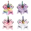 4 colori Corno di unicorno Paillettes Corda per capelli 8 pollici Kid Girl Bowknot Archi Ponytail Holder Elastico Legami per capelli Corda all'ingrosso a buon mercato