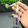 Pipas de vidrio para fumar Fabricación de bongs soplados a mano Mini botella de humo de agua de vidrio redondo a rayas