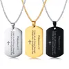 Philippians 4:13 STRENGTH Bible Verse Dog Tag Pendant Necklace Necklace in Stainless Steel - Silver، Gold، Black