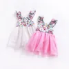 2018 Sommer Kinder Kleidung Baby Mädchen Kleider Kinder Kleidung Mädchen Kostüm Floral Ärmelloses Netz Schleier Prinzessin Kleid Nette Sommerkleid Kleidung