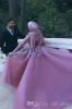 Müslüman Dantel Mermaid Abiye Yüksek Boyun Uzun Kollu Hüsniye moda Suudi Arapça Vintage Örgün Zuhair Murad Parti Törenlerinde Custom Made