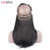 Fasci di capelli umani vergini brasiliani con chiusura pre pizzicata 360 frontale in pizzo con capelli del bambino onda del corpo lisci vergini brasiliani 4464104