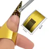 100PCSPACKS nagelkonstförlängning klistermärke polska gel tips guld u form franska tips guide nagel konst form manikyr styling verktyg5687521