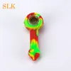 Fast delivery Mini Silicone Smoking Pipes Glass Oil Burner Pipes Smoking Bong with Glass Bowl Silicon Pipe 420 Smoking Accessories