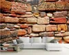 Personnalisé Toute Taille Mur Papier Peint Haut de gamme vintage atmosphérique mur de briques choqué 3D TV fond mur TV Fond 3D Mur Papier Peint