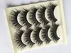 5 Pairs Big Lashes Thick Long Black Colorful Beauty Makeup False Eyelashes Black Natural Handmade Eye Extension Stage