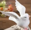 ceramica bianca fiori uccelli amanti statua decorazioni per la casa artigianato ornamento artigianato camera decorazione di nozze statuetta in porcellana regalo