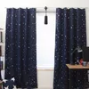 139 cm x190 cm étoiles enfants enfant chambre rideaux avec 5 couleurs blackout thermique solide fenêtre rideau pour le salon décor