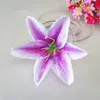 100pcs 8Colors available 13cm/5.1" Artificial Silk Tiger Lily Heads Lifelike Flower Head For DIY Wedding Party Home Decor