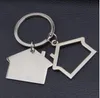 House Shape Keychains Metal Real Keyrings Custom for Gifts