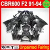 8Gifts Unpainted Full Fairing Kit لهوندا CBR600F2 91-94 CBR 600F2 CBR600 600 F2 91 92 93 94 1991 1992 1993 1994 Fairings Bodywork Body