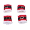 Cinturón de Papá Noel con forma de hebilla, servilleteros navideños, servilletero, vajilla navideña para decoraciones de mesa para el hogar
