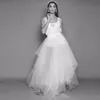 Ruffles Assimétricos Bridal Tule Saias 2018 Semi-Sleer Puffy Longo Tutu Saia Mulheres Faldas Mujer Moda Moda Tutu Skirt