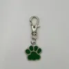 Emaille katten/hond pootafdrukken Sleutelhanger-Mode sieraden Tibetaans zilveren Beer pootafdruk bedel Tennis hanger sleutelhanger ring Sleutelhanger A1