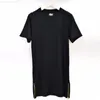 Męska Moda Długa T Shirt Mężczyźni Czarny Dorywczo Topy Koszulki męskie O-Neck Hiphop Odzież z krótkim rękawem Koszulki