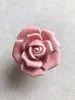 Boutons, 8 pcs élégants roses rose s fleur en céramique boucles poignées de tiroir en placard + vis442070
