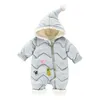 2018 Winter Cotton Baby Baby Romper Baby Girl Boy traje de nieves de algodón Jumpón de algodón Veladora larga