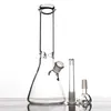 narguilé Beaker bongo coletor de gelo bongos de design simples para fumar com downstem e tigela tubo de água de vidro de 10,6 "de altura