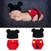 Pasgeboren Gebreide Kostuum Hoeden Baby Boy Haak Fotografie Props Baby Outfits Cartoon Ontwerp 0-3Months