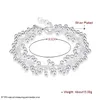 Light grape bracelet sterling silver plated bracelet ; Free shipping fashion men and women 925 silver bracelet SPB017