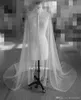 Romantische kant hoge hals lange bruidsomslag bruiloft schouder sluier mantels fabriek op maat gemaakte mantel bolero met bedekte knopen echt 9723178
