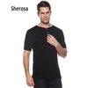 Herren T-Shirts Ankunft 2021 T-Shirt Männer Mode Lässig Slim Ribbed Henley T-Shirts Kurzarm Solide Sommer Tops Camisetas1